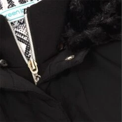 Ladies Georgia Padded Jacket Black -Women's Golf Fashion - Green Lamb P AG21902GREENLAMBJACKETBLACKLADIES 5 L