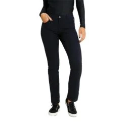 Ladies Luxe 4-Way Stretch Trousers Black -Women's Golf Fashion - Green Lamb P AG21905GREENLAMBTROUSERSBLACKLADIES 2 L