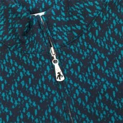 Ladies Kenza Zip Neck Jacquard Top Navy 11 Ladies Kenza Zip Neck Jacquard Top Navy -Women's Golf Fashion - Green Lamb P AG22943GREENLAMBTOPNAVYLADIES 5 L