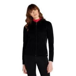 Ladies Kimberely Full Zip Hybrid Hoodie Black -Women's Golf Fashion - Green Lamb P AG22947GREENLAMBHOODIEBLACKLADIES 2 L