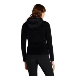 Ladies Kimberely Full Zip Hybrid Hoodie Black -Women's Golf Fashion - Green Lamb P AG22947GREENLAMBHOODIEBLACKLADIES 3 L