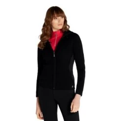 Ladies Kimberely Full Zip Hybrid Hoodie Black -Women's Golf Fashion - Green Lamb P AG22947GREENLAMBHOODIEBLACKLADIES 4 L
