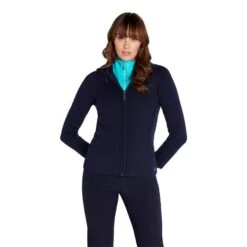 Ladies Kimberely Full Zip Hybrid Hoodie Navy -Women's Golf Fashion - Green Lamb P AG22947GREENLAMBHOODIENAVYLADIES 4 L