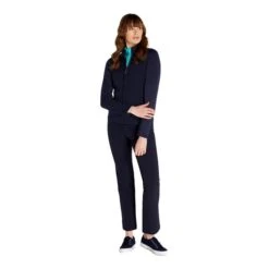 Ladies Kira Full Zip Hybrid Cardigan Navy -Women's Golf Fashion - Green Lamb P AG22948GREENLAMBCARDIGANNAVYLADIES 5 L
