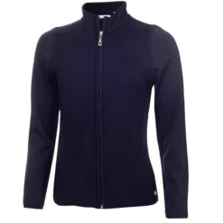 Ladies Kira Full Zip Hybrid Cardigan Navy