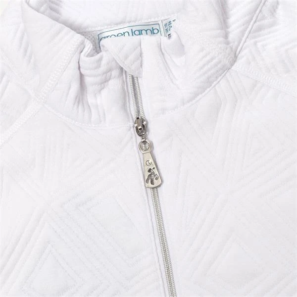 Ladies Kirby Textured Mesh Lined Jacket White 3 Ladies Kirby Textured Mesh Lined Jacket White - Image 3