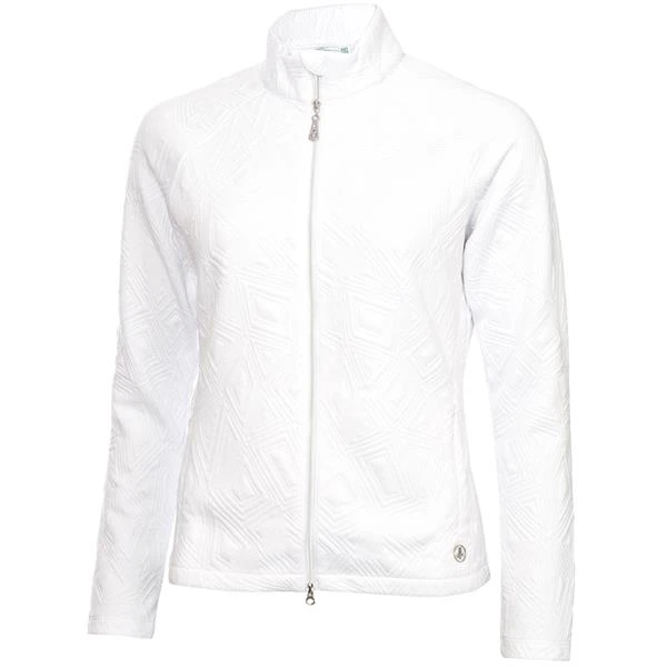 Ladies Kirby Textured Mesh Lined Jacket White 1 Ladies Kirby Textured Mesh Lined Jacket White