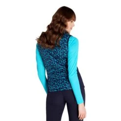 Ladies Maggie Padded Printed Gilet Flake Navy -Women's Golf Fashion - Green Lamb P AG22950GREENLAMBGILETFLAKENAVYLADIES 3 L
