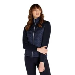 Ladies Gerry Quilted Jacket Navy -Women's Golf Fashion - Green Lamb P AG22951GREENLAMBJACKETNAVYLADIES 4 L