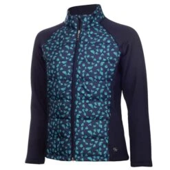 Ladies Maggie Padded Printed Jacket Flake Navy