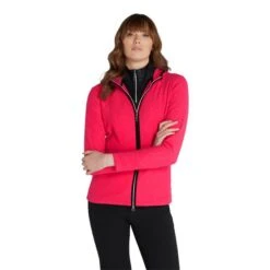 Ladies Megan Fleece Hooded Jacket Deep Pink -Women's Golf Fashion - Green Lamb P AG22953GREENLAMBJACKETDEEPPINKLADIES 4 L
