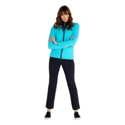 Ladies Megan Fleece Hooded Jacket Scuba Blue -Women's Golf Fashion - Green Lamb P AG22953GREENLAMBJACKETSCUBABLUELADIES 5 L