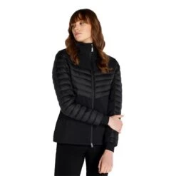 Ladies Martha Padded Jacket Black -Women's Golf Fashion - Green Lamb P AG22954GREENLAMBJACKETBLACKLADIES 2 L
