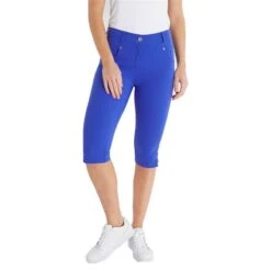 Ladies Tasha Pedal Pushers Cornflower 8 Ladies Tasha Pedal Pushers Cornflower -Women's Golf Fashion - Green Lamb P SG14301GREENLAMBPEDALCORNFLOWERLADIES 2 L