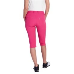 Ladies Tasha Pedal Pushers Magenta 9 Ladies Tasha Pedal Pushers Magenta -Women's Golf Fashion - Green Lamb P SG14301GREENLAMBPEDALMAGENTALADIES 1 L