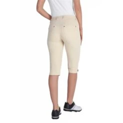 Ladies Tasha Pedal Pushers Stone 9 Ladies Tasha Pedal Pushers Stone -Women's Golf Fashion - Green Lamb P SG14301GREENLAMBPEDALSTONELADIES 1 L