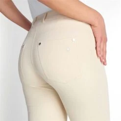 Ladies Tasha Pedal Pushers Stone 11 Ladies Tasha Pedal Pushers Stone -Women's Golf Fashion - Green Lamb P SG14301GREENLAMBPEDALSTONELADIES 2 L