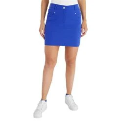 Ladies Tatum Skort Cornflower -Women's Golf Fashion - Green Lamb P SG14305AGREENLAMBSKORTCORNFLOWERLADIES 2 L