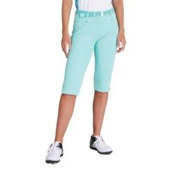 Ladies Maureen Spot Pedal Pushers Opal -Women's Golf Fashion - Green Lamb P SG20821GREENLAMBSKORTOPALLADIES 5 L