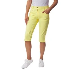 Ladies Maureen Spot Pedal Pushers Sunshine -Women's Golf Fashion - Green Lamb P SG20821GREENLAMBSKORTSUNSHINELADIES 3 L