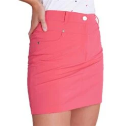 Ladies Mel Spot Skort Strawberry -Women's Golf Fashion - Green Lamb P SG20823GREENLAMBSKORTSTRAWBERRYLADIES 8 L