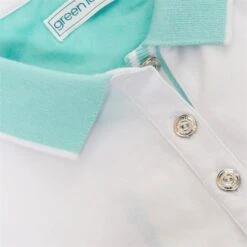 Ladies Ella Club Polo Shirt White - Opal -Women's Golf Fashion - Green Lamb P SG21860GREENLAMBSHIRTWHITEOPALLADIES 2 L