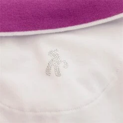 Ladies Ella Club Polo Shirt White - Violet -Women's Golf Fashion - Green Lamb P SG21860GREENLAMBSHIRTWHITEVIOLETLADIES 2 L