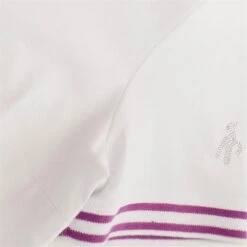 Ladies Ella Club Polo Shirt White - Violet -Women's Golf Fashion - Green Lamb P SG21860GREENLAMBSHIRTWHITEVIOLETLADIES 4 L