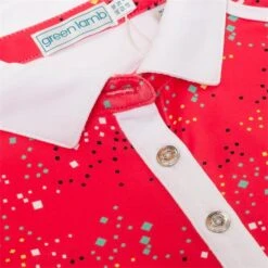 Ladies Ember Printed Panels Polo Shirt Diamonds -Women's Golf Fashion - Green Lamb P SG21863GREENLAMBSHIRTDIAMONDSLADIES 6 L