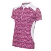Ladies Ember Printed Panels Polo Shirt Petal
