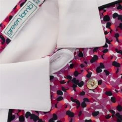 Ladies Ember Printed Panels Polo Shirt Petal -Women's Golf Fashion - Green Lamb P SG21863GREENLAMBSHIRTPETALLADIES 6 L