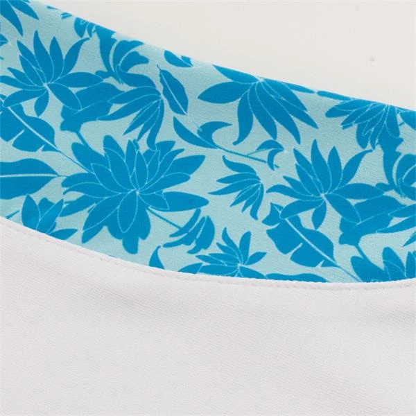 Ladies Ember Printed Panels Polo Shirt White - Botanical 5 Ladies Ember Printed Panels Polo Shirt White - Botanical - Image 5