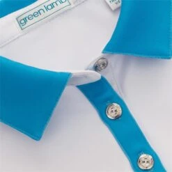 Ladies Ember Printed Panels Polo Shirt White - Botanical 8 Ladies Ember Printed Panels Polo Shirt White - Botanical -Women's Golf Fashion - Green Lamb P SG21863GREENLAMBSHIRTWHITEBOTANICALLADIES 7 L