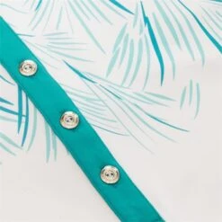 Ladies Enid Print Sleeveless Polo Shirt Palm - White 9 Ladies Enid Print Sleeveless Polo Shirt Palm - White -Women's Golf Fashion - Green Lamb P SG21866GREENLAMBSHIRTPALMWHITELADIES 7 L