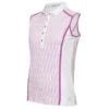 Ladies Erica Sleeveless Print Panels Polo Shirt Hexagon