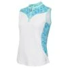 Ladies Erin Sleeveless Zip Neck Polo Shirt Botanical
