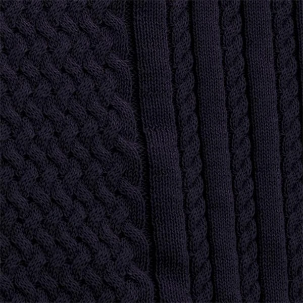 Ladies Gillian Slim Fit V-Neck Cable Sweater Navy 4 Ladies Gillian Slim Fit V-Neck Cable Sweater Navy - Image 4