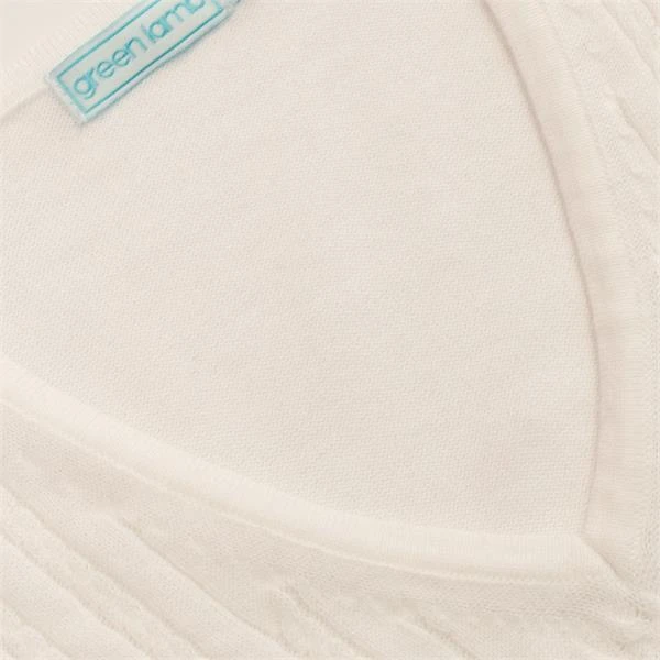 Ladies Glenda Slim Fit V-Neck Cable Slipover White 3 Ladies Glenda Slim Fit V-Neck Cable Slipover White - Image 3