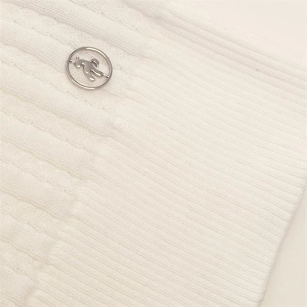 Ladies Glenda Slim Fit V-Neck Cable Slipover White 4 Ladies Glenda Slim Fit V-Neck Cable Slipover White - Image 4