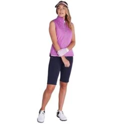 Ladies Khloe Quilted Panel Gilet Violet -Women's Golf Fashion - Green Lamb P SG21877GLLADIESKHLOEQUILTEDPANELGILETVIOLET 1 L
