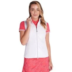 Ladies Khloe Quilted Panel Gilet White