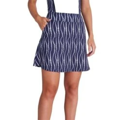 Ladies Molly Printed Flared Skort Mono - White -Women's Golf Fashion - Green Lamb P SG21883GREENLAMBSKORTMONOWHITELADIES 5 L