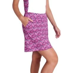 Ladies Molly Printed Flared Skort Petal -Women's Golf Fashion - Green Lamb P SG21883GREENLAMBSKORTPETALLADIES 5 L