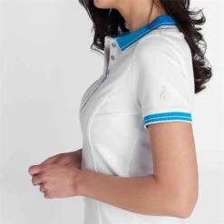 Ladies Kailynne Club Polo Shirt White Cobalt -Women's Golf Fashion - Green Lamb P SG22916GREENLAMBSHIRTWHITECOBALTLADIES 5 L