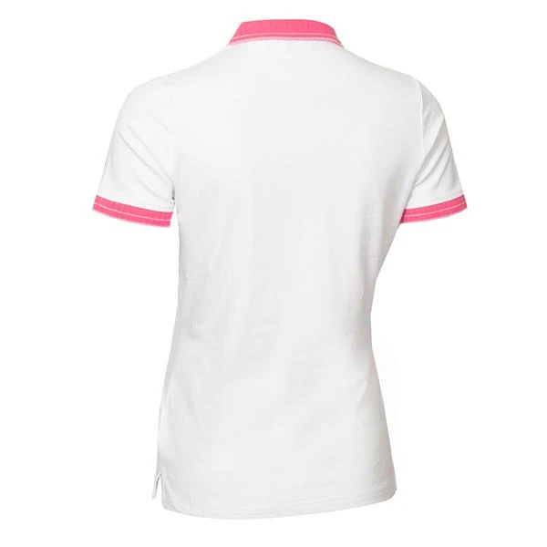 Ladies Kailynne Club Polo Shirt White - Lipstick 2 Ladies Kailynne Club Polo Shirt White - Lipstick - Image 2