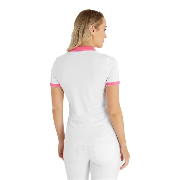 Ladies Kailynne Club Polo Shirt White - Lipstick 4 Ladies Kailynne Club Polo Shirt White - Lipstick - Image 4
