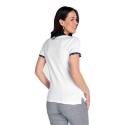 Ladies Kailynne Club Polo Shirt White Navy -Women's Golf Fashion - Green Lamb P SG22916GREENLAMBSHIRTWHITENAVYLADIES 3 L