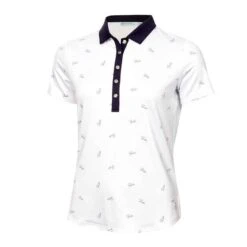Ladies Katia Print Polo Shirt Birdie