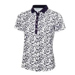 Ladies Katia Print Polo Shirt Lace