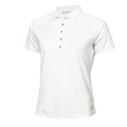 Ladies Katina Ripple Polo Shirt White